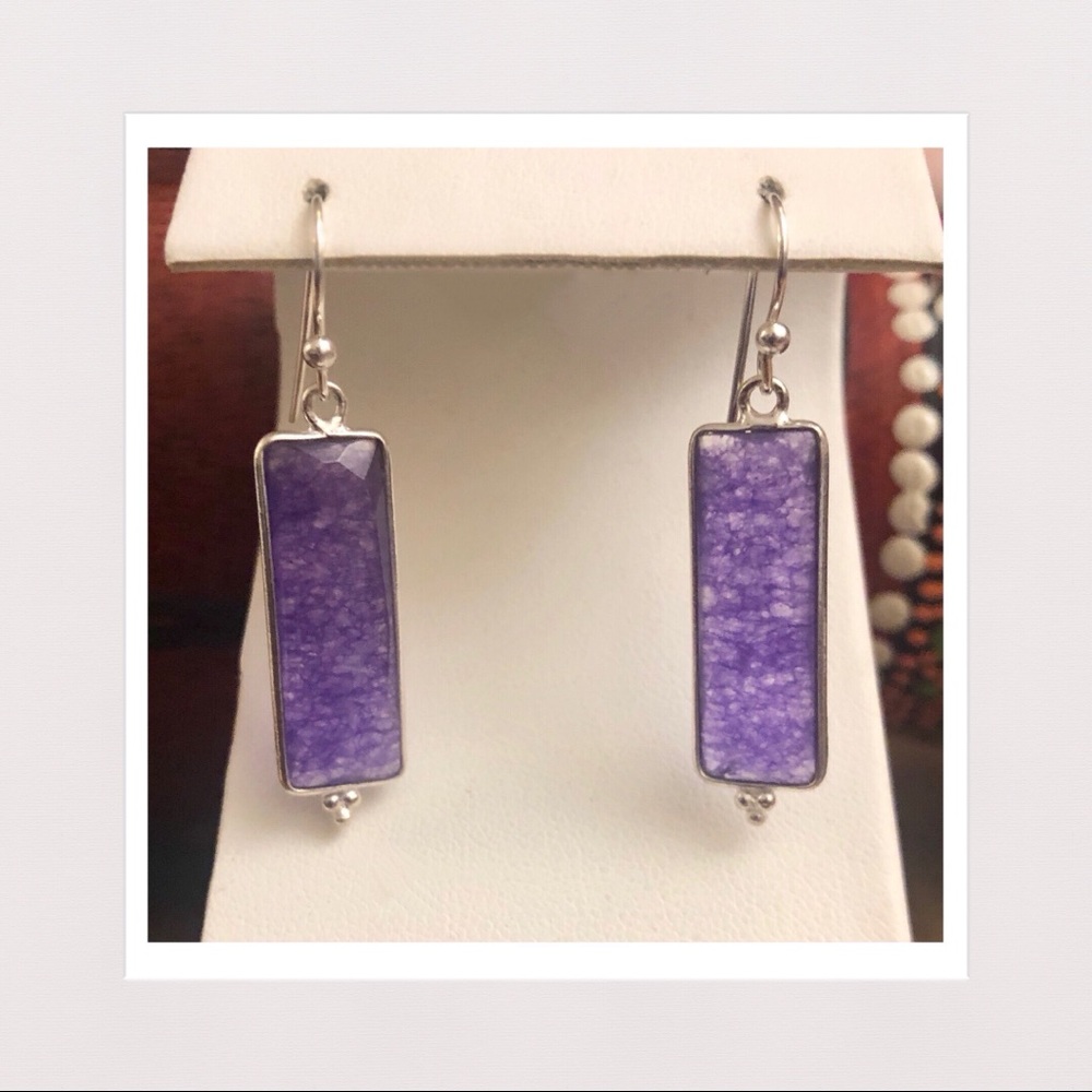 Purple Quartz & Sterling Silver Earrings